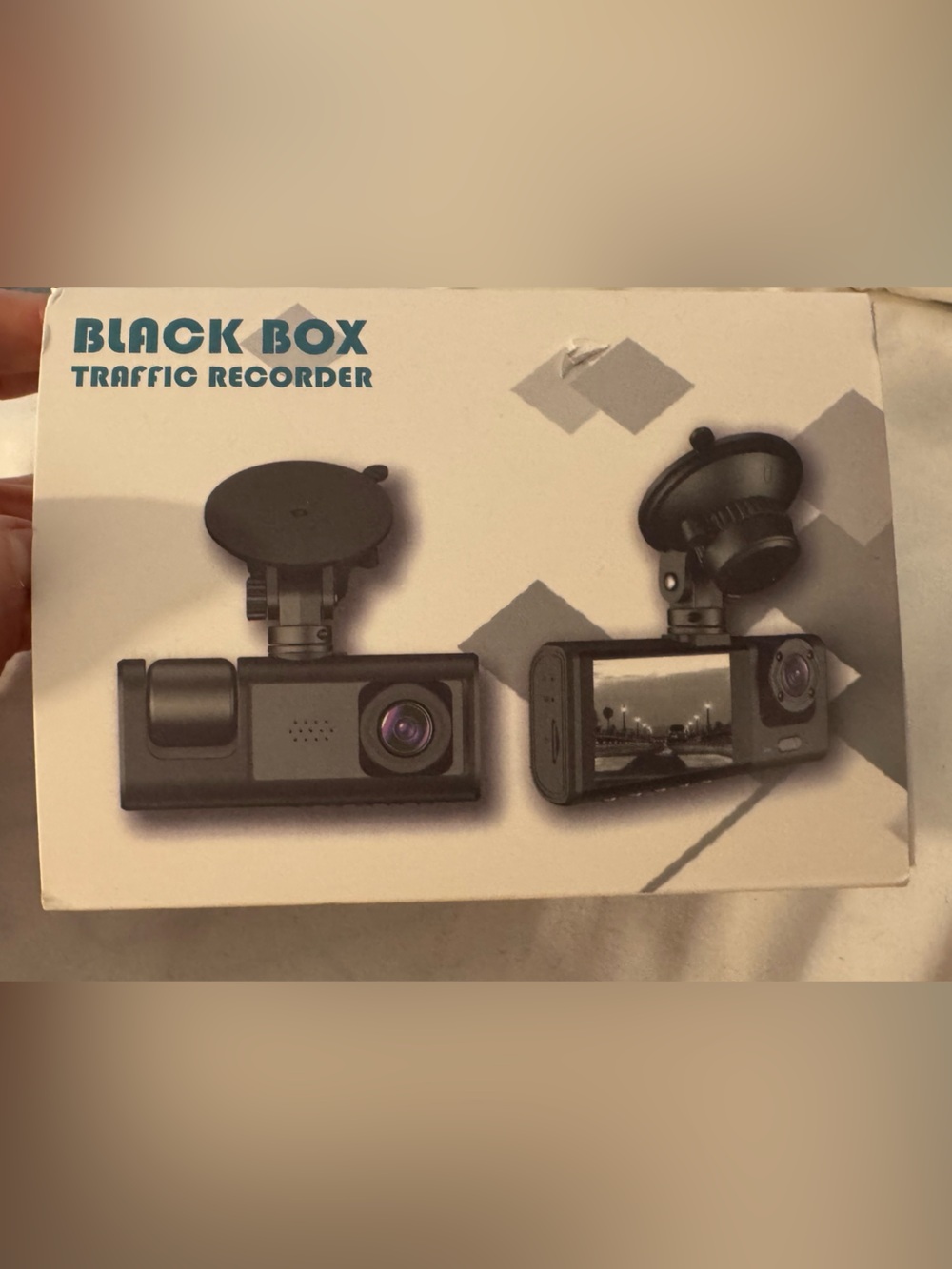 Black Dash Camera with Suction Mount